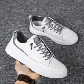 Giày nam sneaker Da Pu Dây Xám Ginban thời trang