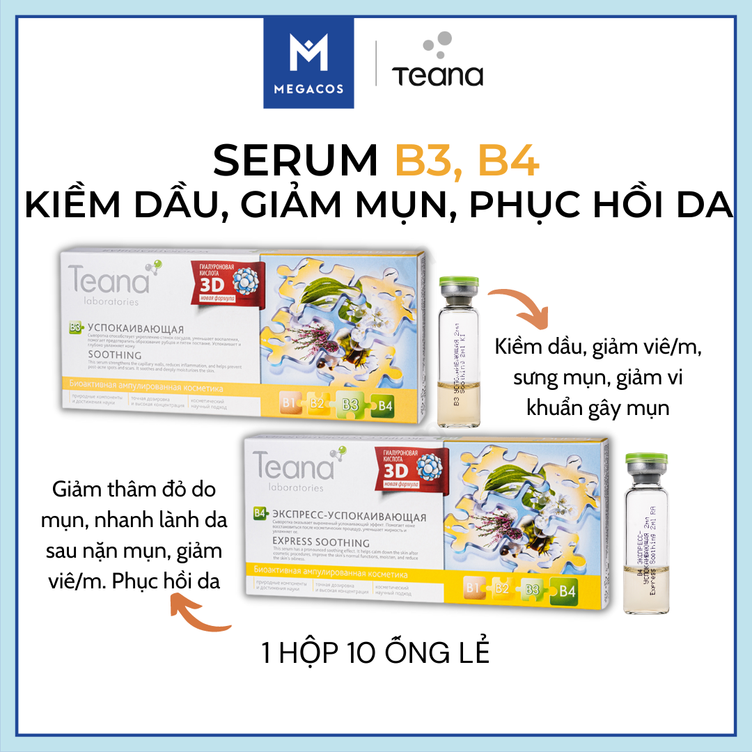 Serum da dầu mụn B3 B4 TEANA 20ML