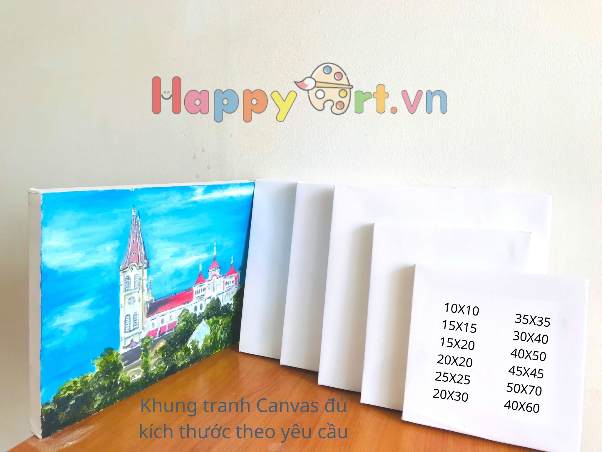 Khung vẽ tranh canvas 20x20cm