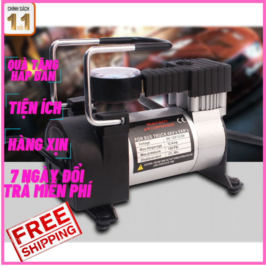 Máy bơm lốp ô tô, xe máy dc12v chuyên dụng,bơm lốp ô tô xe máy chuyên dụng dc12v 965kpa