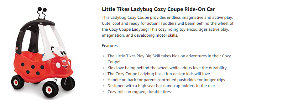 ladybug cozy coupe