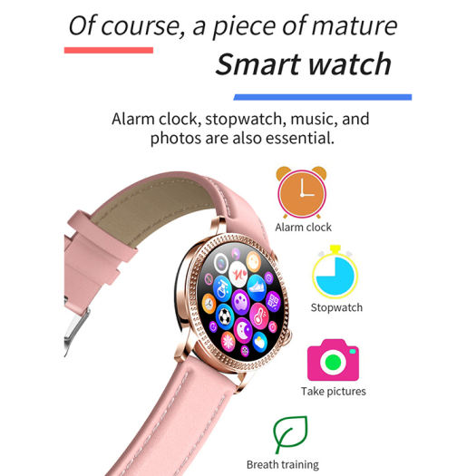 Đồng Hồ Thông Minh Uonevic CF18P Cho Nữ Đồng Hồ Thông Minh ECG IP67 Màn Hình 1.08 Inch Chống Nước Đồng Hồ Thông Minh Chu Kỳ Kinh Nguyệt Cho Ios Android