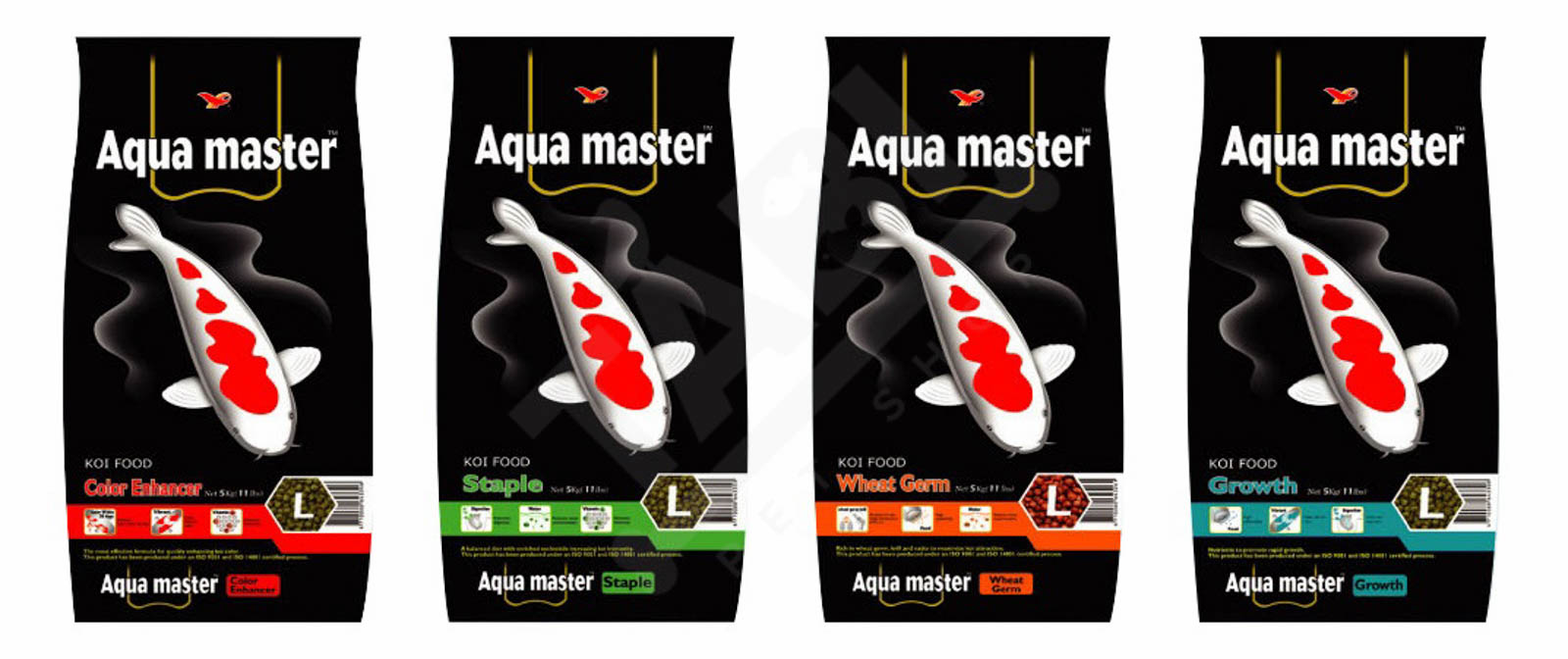 1kg thức ăn cá koi aqua master tăng trọng, tăng màu chuyên cho cá koi, cá chép,...