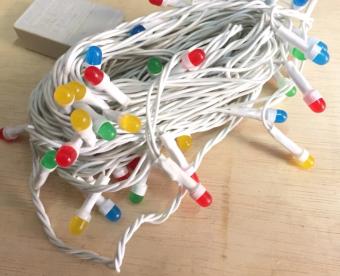 Đèn nháy kim cương LOẠI TỐT dài 7 mét, bóng kín chống nước, dây to có bọc, Đèn Nháy Trang Trí Ngoài Trời Dây đèn LED nhiều màu bóng tròn chống nước trang trí Noel trang trí Lễ Tết ,đèn 7 màu chớp,đèn led dây, đèn led