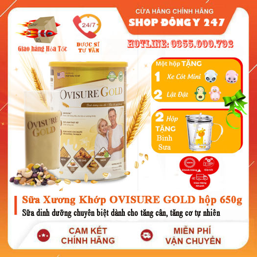Sữa OVISURE GOLD Sữa Hạt Dinh Dưỡng, 100% Đạm Thực Vật Bổ Sung Canxi