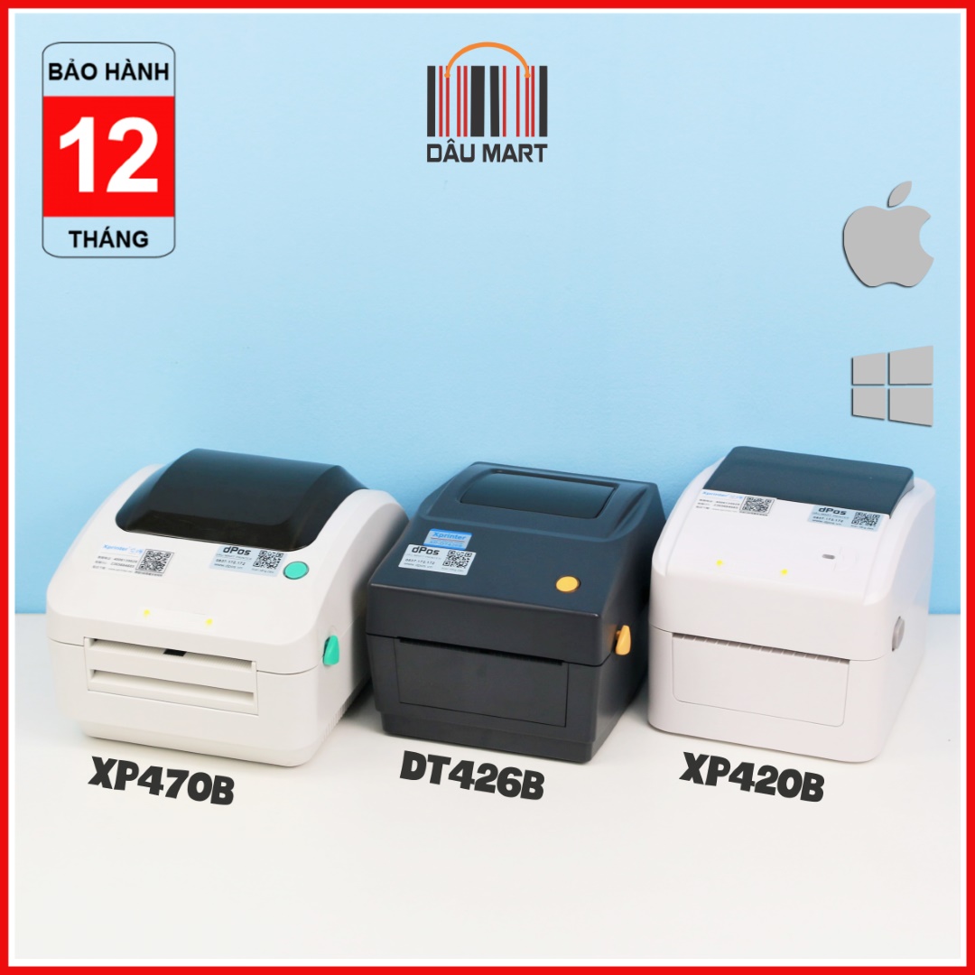 [HCM]Máy in đơn hàng TMĐT Xprinter XP470B XP420B DT426B Máy in nhiệt chuyên dụng in tem nhãn phiếu vận chuyển giao hàng -  Dâu Mart
