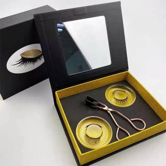 Bộ kẹp mi nam châm Hàn Quốc + 2 bộ lông mi mềm mại dụng cụ bấm mi bấm mi nam châm