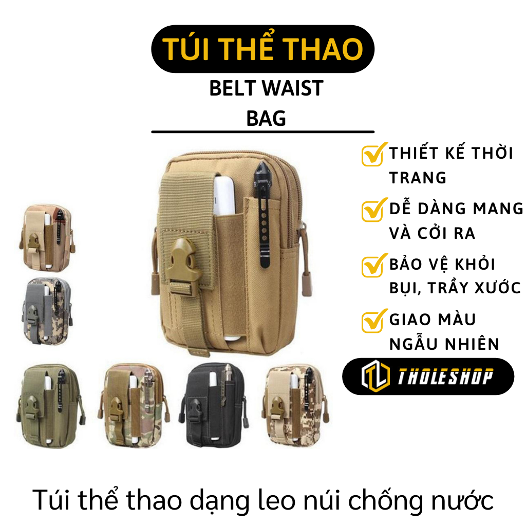 Túi Đeo Hông - Túi Đeo Bụng Thể Thao Ngoài Trời Cho Nam - Ví Đựng Điện Thoại Đi Phượt, Đạp Xe, Leo Núi 5360