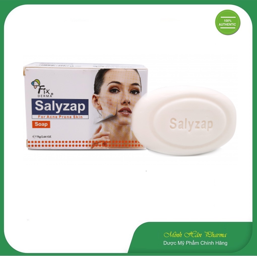 Fixderma salyzap soap , xà phòng làm sạch da, giúp làm giảm mụn trứng cá, mụn đầu đen, mụn đầu trắng