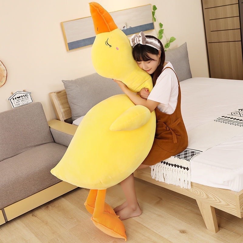 Gấu bông vịt vàng má hồng trầm cảm gấu bông hình ngỗng mệt mỏi - gấu xinh - g40