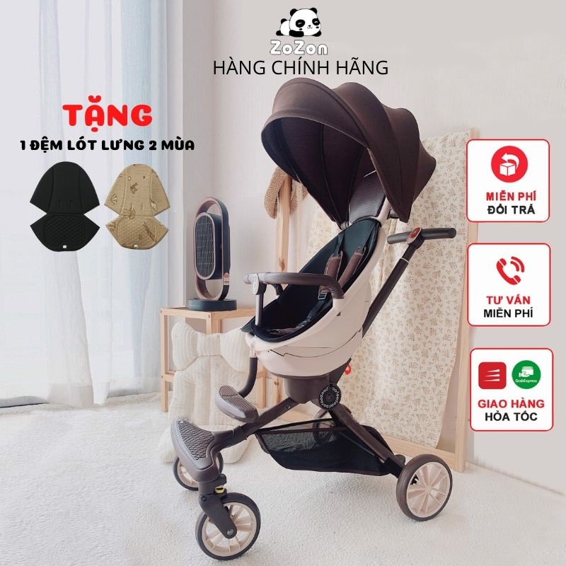 Xe đẩy cho bé gấp gọn V18 Baobaohao 2 chiều, em bé ngồi ngả 5 tư thế tặng kèm gối da,đệm lót, Xe đẩy trẻ em, Xe đẩy du lịch tiện lợi, Xe đẩy 2 chiều cho bé, Xe gấp gọn