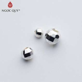 Combo 4 bi bạc đa giác trơn xỏ ngang - Ngọc Qúy Gemstones