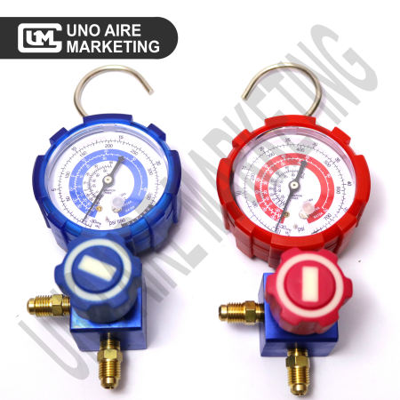 No-Brand Single Pressure Gauge Manifold for Aircon and HVAC