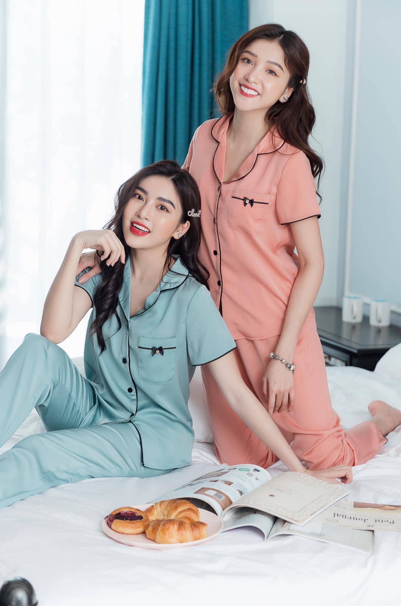 Bộ đồ ngủ nữ pyjama lụa gấm cao cấp bộ dài tay phong cách - SAMsam