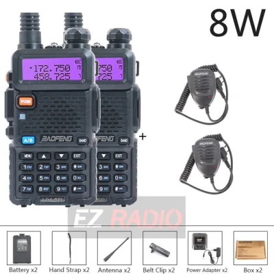 Baofeng UV 5R Walkie Talkie 10KM UV5R CB Radio Receiver Station Two-way Walkie-talkies 4PCS 2PCS Powerful UV-5r UV 82 UV 9R dmr (2)