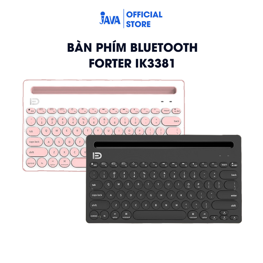 [XẢ LỖ] Bàn Phím Bluetooth Forter IK3381 -Dùng cho Điện thoại Máy tính bảng Laptop -Kết nối cùng lúc 3 thiết bị