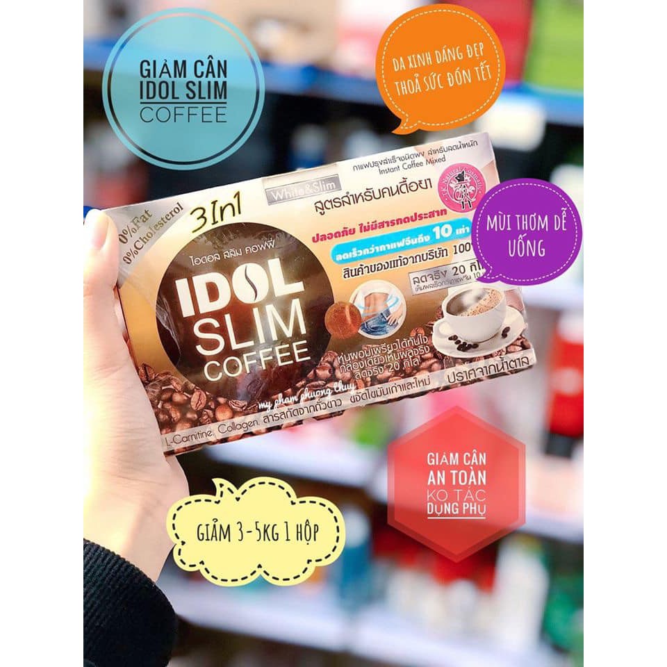 Hà nội cà phê idol slim coffee 3in1 mẫu mới chính hãng giá sỉ