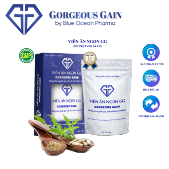 Viên Ăn Ngon GG hỗ trợ kích thích tiêu hoá, giúp ăn ngon ngủ ngon, hỗ trợ tăng cân an toàn hiệu quả