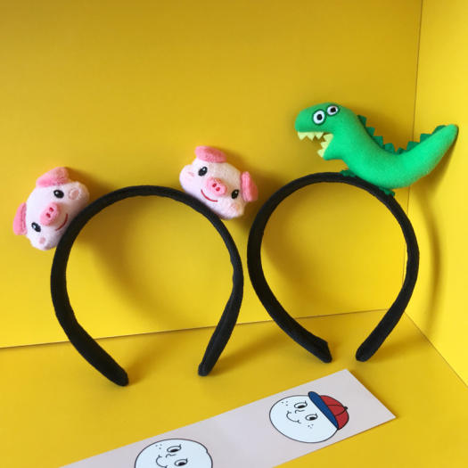 Băng đô cài tóc rửa mặt bằng vải lông mềm hình thú hoạt hình phong cách Hàn Quốc cho nữ