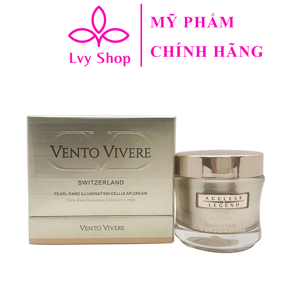 Kem Vento Vàng Pearl Rare illuminating Thụy Sĩ  Hộp 30gr Lvy Shop dưỡng da từ ngọc trai cao cấp ngăn ngừa nám tàn nhang