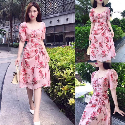 Zara Xuân Hè Phong Cách Mới Hoa Anh Đào Cổ Chữ V Phối Ren Nẹp Rộng Lớn Đầm  Đu Nữ Váy Dài | Shopee Việt Nam