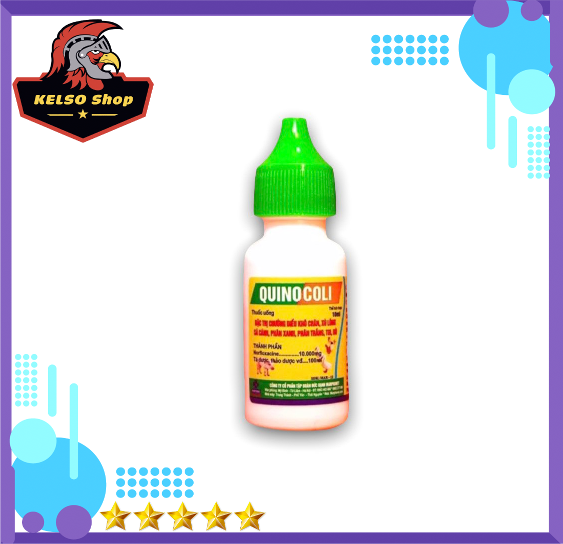 Thuốc gà đá quinocoli phân xanh, trắng cho gà đá 1 lọ 10ml