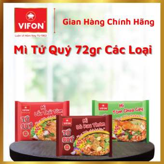 Mì Tứ Quý Lẩu Thái Tôm / Tôm Chua Cay / Bò Rau Thơm VIFON (72g / Gói)
