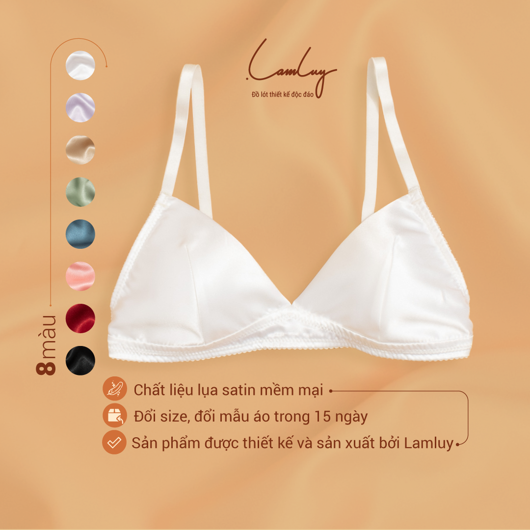 Áo lót mút mỏng bra lụa mềm mịn V2 Lamluy