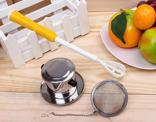 Cây đánh bọt cafe/cà phê cầm tay đánh trứng bằng nhựa có lò xo/ Cây tạo bọt cafe bằng nhựa