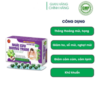 combo 5 hộp viên xông hương tràm ngải cứu, giải cảm từ thảo dược thiên nhiên