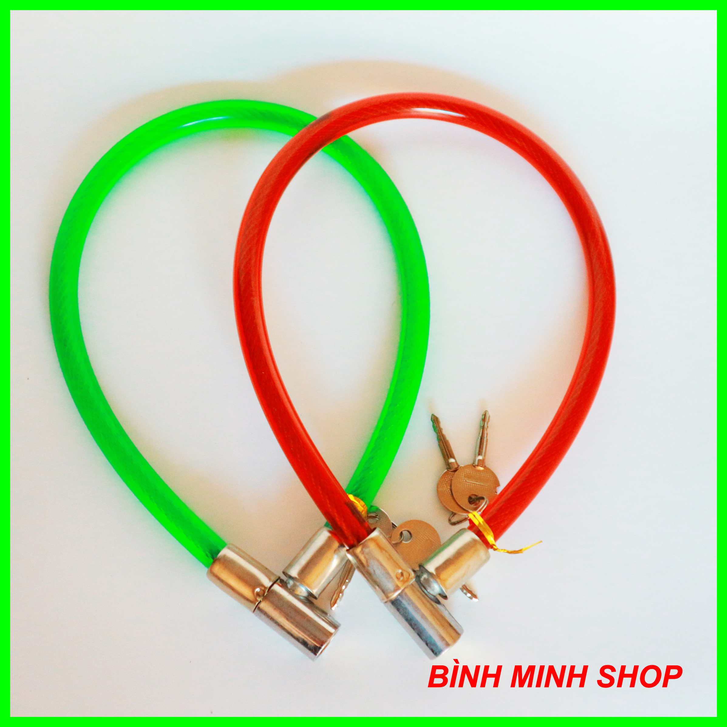 [ HCM ] Ổ khoá dây dùng chìa loại lớn cáp to dày siêu an toàn dây dài 60cm  - khoá xe máy, khóa xe đạp - Ổ Khóa