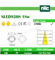NVC NLED920* Led Ceiling Downlight Round 12w 5inch/15w 6inch/18w 8inch Warm White/Natural White/Daylight Lampu Siling LED