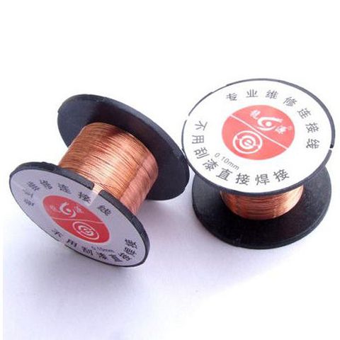 Combo 2 cuộn dây đồng hàn mạch điện tử nhỏ 0.1mm/15m