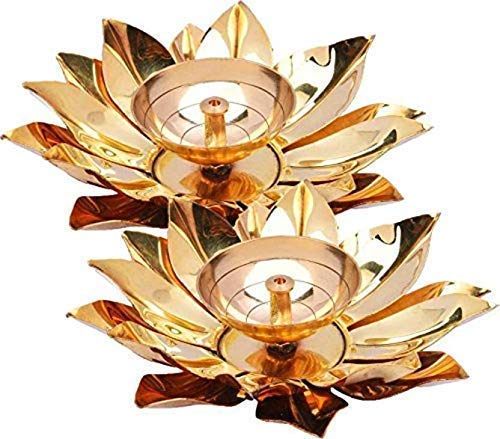 brass diya set