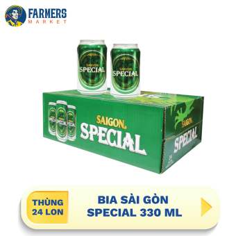 Thùng 24 Lon bia Sài Gòn Special 330 ml