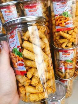 CHẢ GIÒ TÔM SẤY GIÒN ĂN LIỀN - HŨ 250G