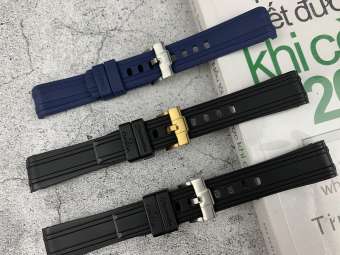 Dây cao su khoá gài 20mm Omega Seamaster 300