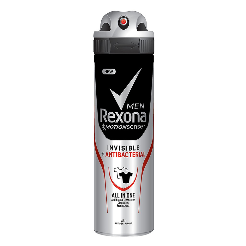 Xịt Khử Mùi Nam Rexona Invisible Antibacterial 150ml