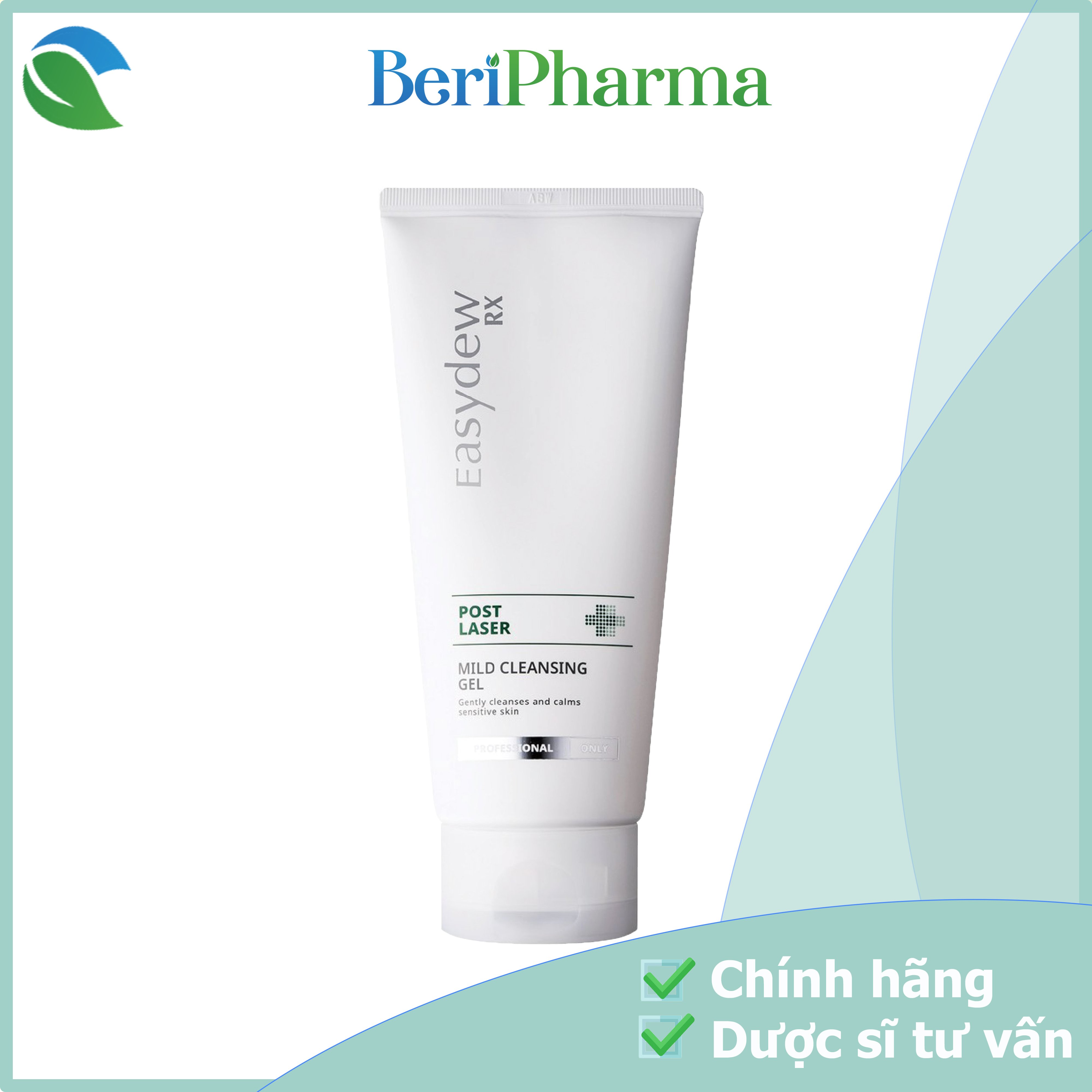 ✅ easydew sữa rửa mặt dạng gel dịu nhẹ dành cho da nhạy cảm sau laser post laser mild cleansing gel 150ml