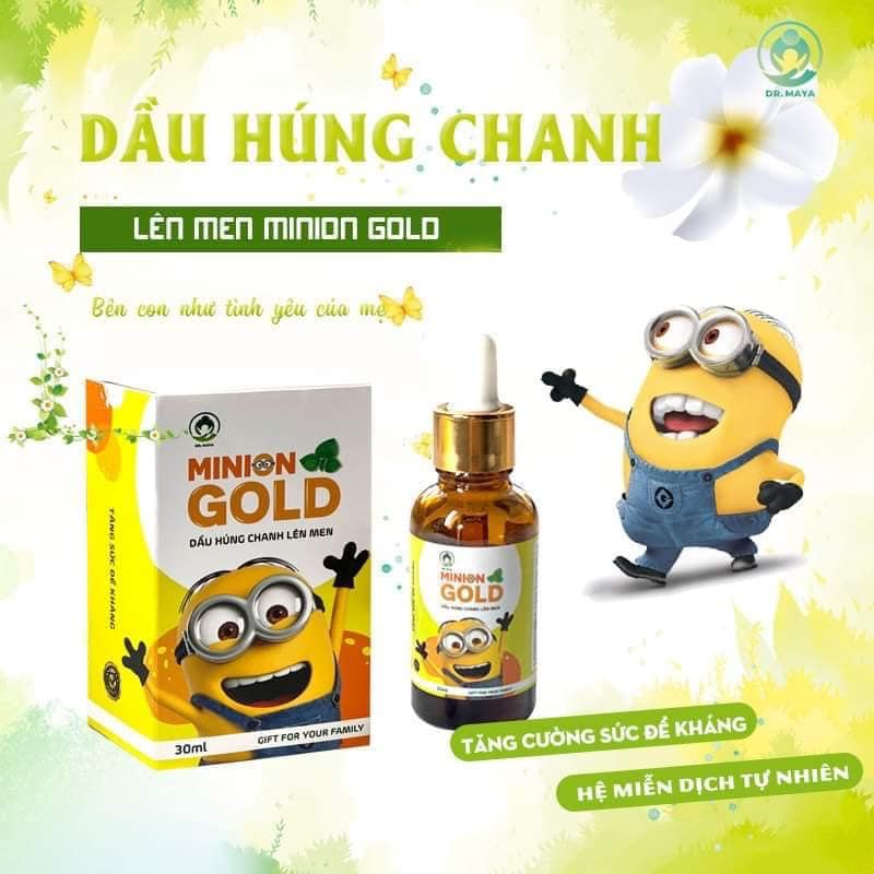 Tinh dầu húng chanh minion lên men 30ml dầu húng chanh minion gold