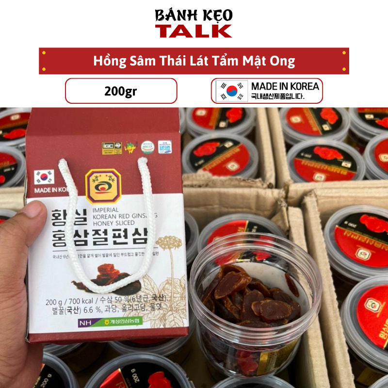Hồng sâm thái lát tẩm mật ong 200g nonghyup hàn quốc cao cấp