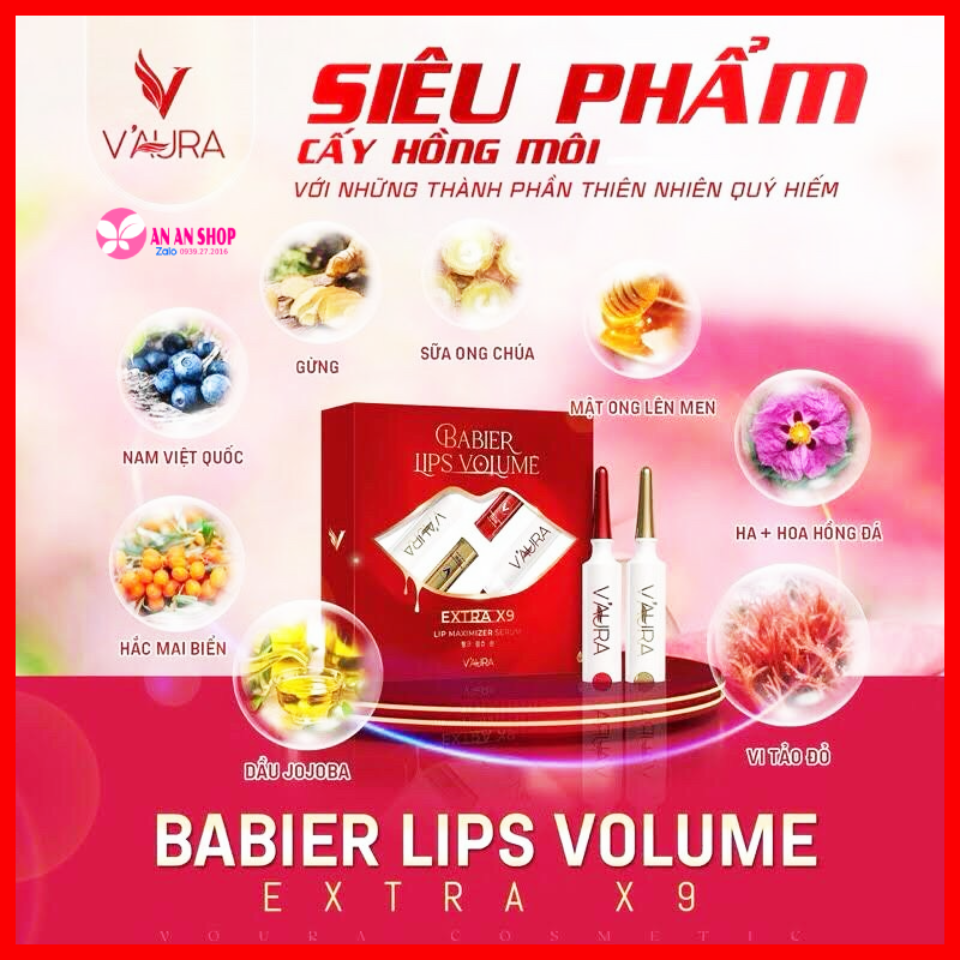 Cấy môi Vaura - Cấy hồng môi Vaura Master Lips V3 Extra X9 - Mẫu mới 2022 Chính hãng