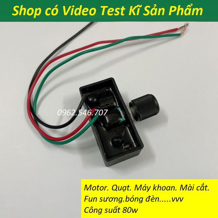 Bộ điều chỉnh tốc độ máy bơm mini - đèn 12v - Chiết áp điều tốc 12v