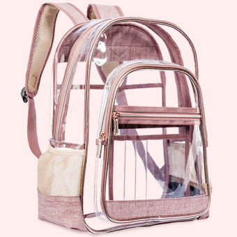 Ba Lô PVC Trong Suốt YIDEA HONGKONG, Ba Lô Đi Học Túi Thư Viện Trong Suốt, Ba Lô Học Sinh Túi Đi Học Chống Nước Trong Suốt Cặp Sách Cho Học Sinh Nữ Nữ