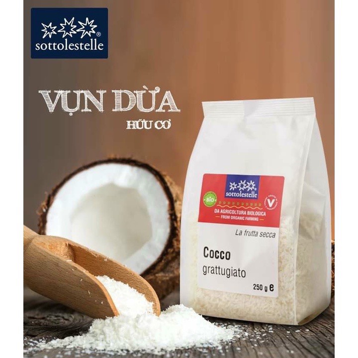 Vụn Dừa Hữu Cơ Sottolestelle Organic Shredded Coconut