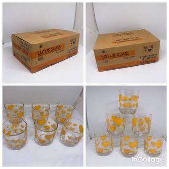 🍀 Bộ 6 Ly Thủy Tinh Lotus Việt Tiệp ( HOA VĂN NGẪU NHIÊN  )