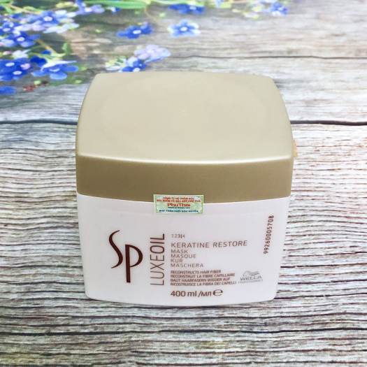 Dầu hấp ủ phục hồi tóc hư tổn cao cấp SP Wella Keratin Luxe Oil hair mask 400ml