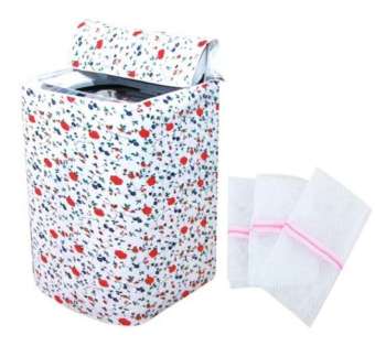 Vỏ bọc máy giặt cửa trên tặng kèm 3 túi lưới đựng quần áo máy giặt