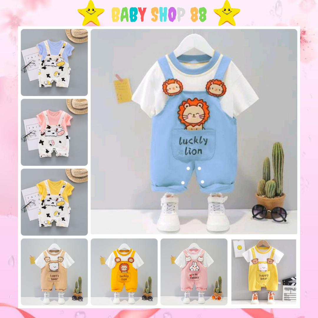 Bộ body đùi ngắn tay bodysuit cho bé trai bé gái sơ sinh mẫu B.2022