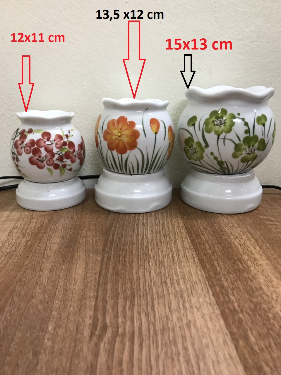 Đèn xông tinh dầu, Máy xông tinh dầu gốm sứ Bát Tràng nhiều hoa văn đẹp mắt, xông tinh dầu cực tốt